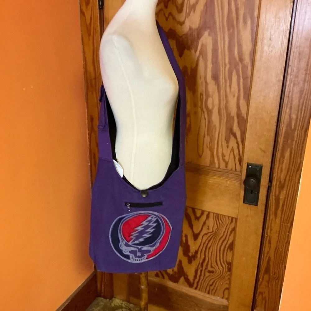 NWT Grateful Dead Purple Steal Your Face Crossbody Bag